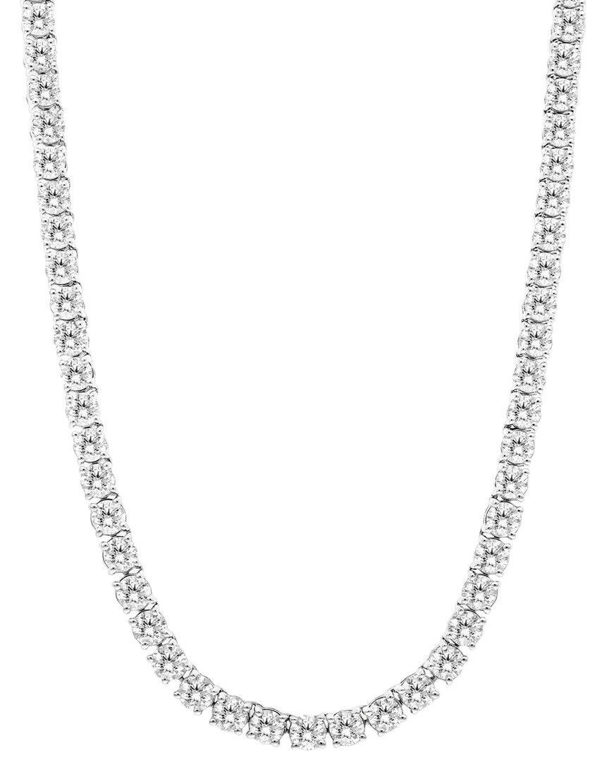 Shop Forever Creations Signature Forever Creations 14k 20.00 Ct. Tw. Lab Grown Diamond Tennis Necklace