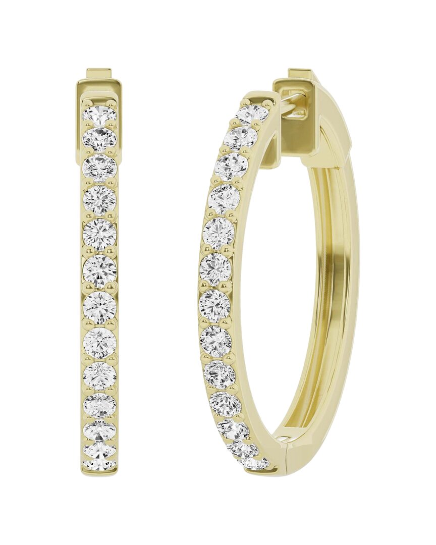 Lab Grown Diamonds 14k 1.00 Ct. Tw. Lab Grown Diamond Classic Hoops