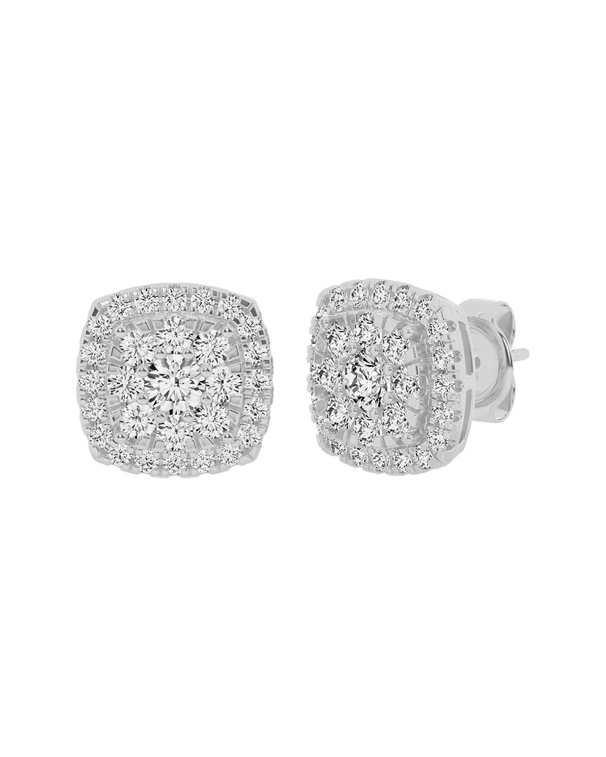 Lab Grown Diamonds 14k 2.00 Ct. Tw. Lab Grown Diamond Cluster Earrings