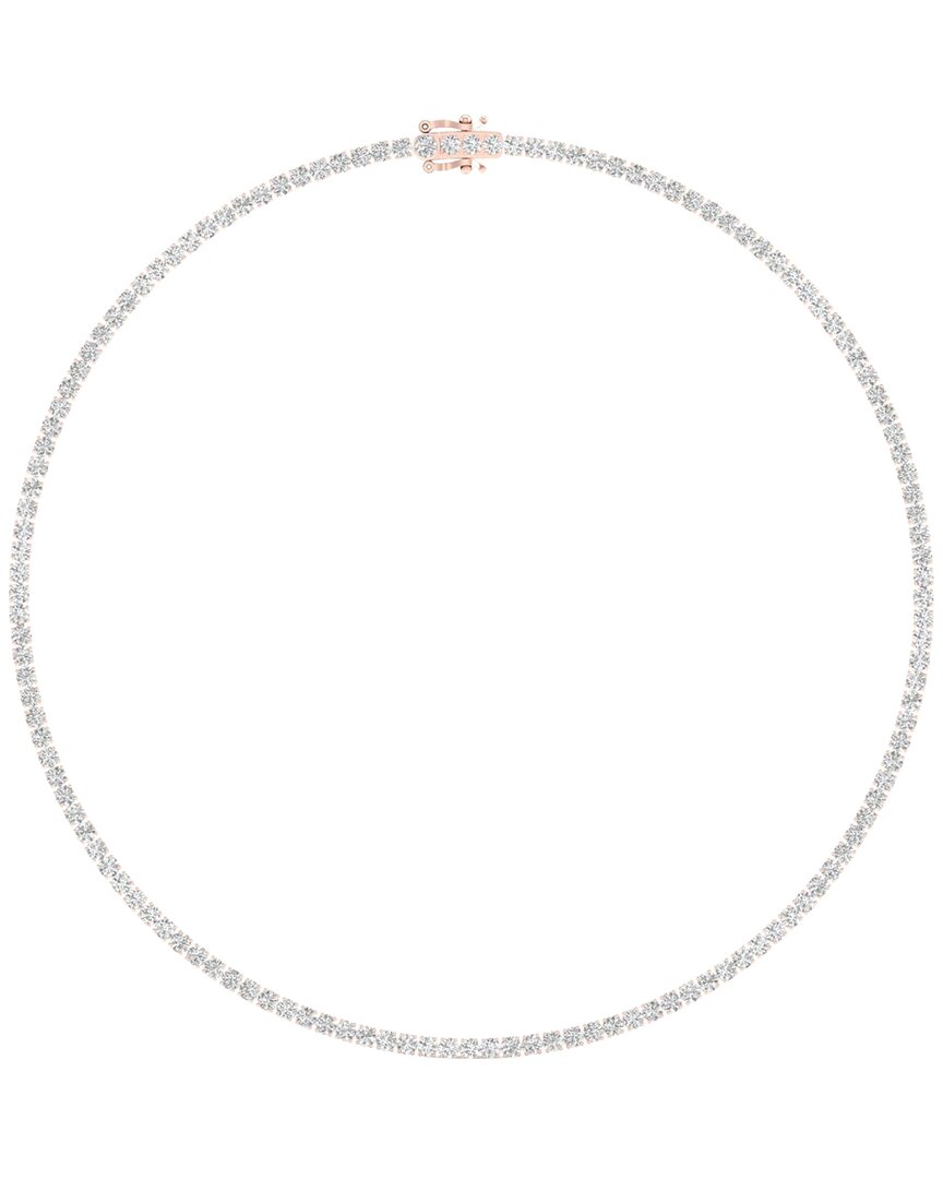 Lab Grown Diamonds 14k Rose Gold 11.00 Ct. Tw. Lab Grown Diamond Necklace
