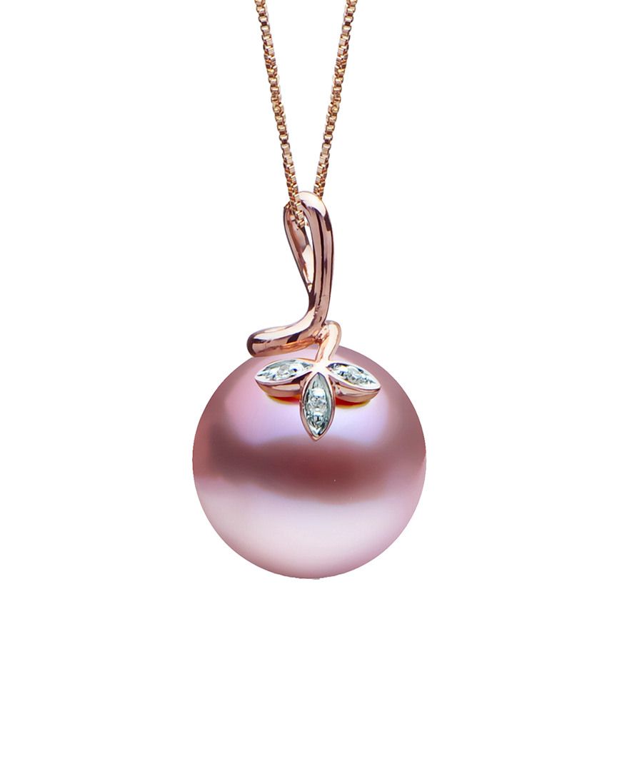 Imperial Pearl Imperial Windsor 14k Rose Gold 13-14mm Freshwater Pearl Pendant Necklace