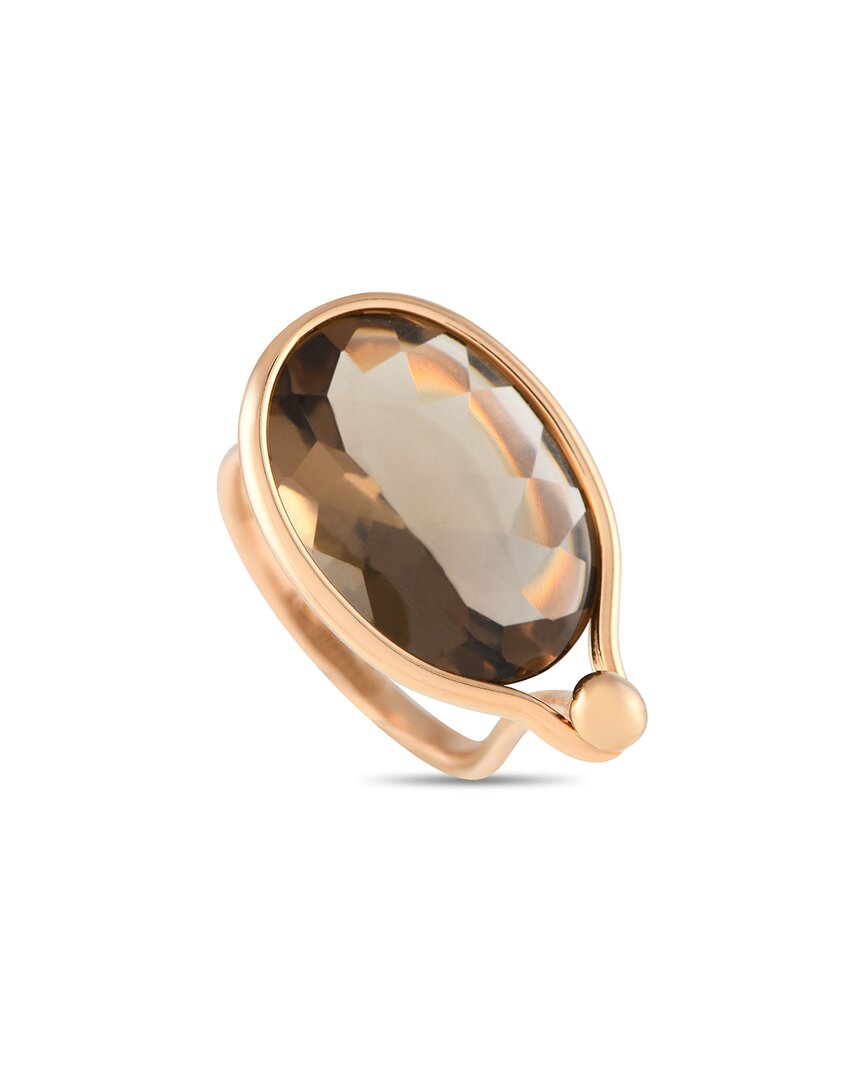 Shop Georg Jensen 18k Rose Gold Topaz Ring (authentic )