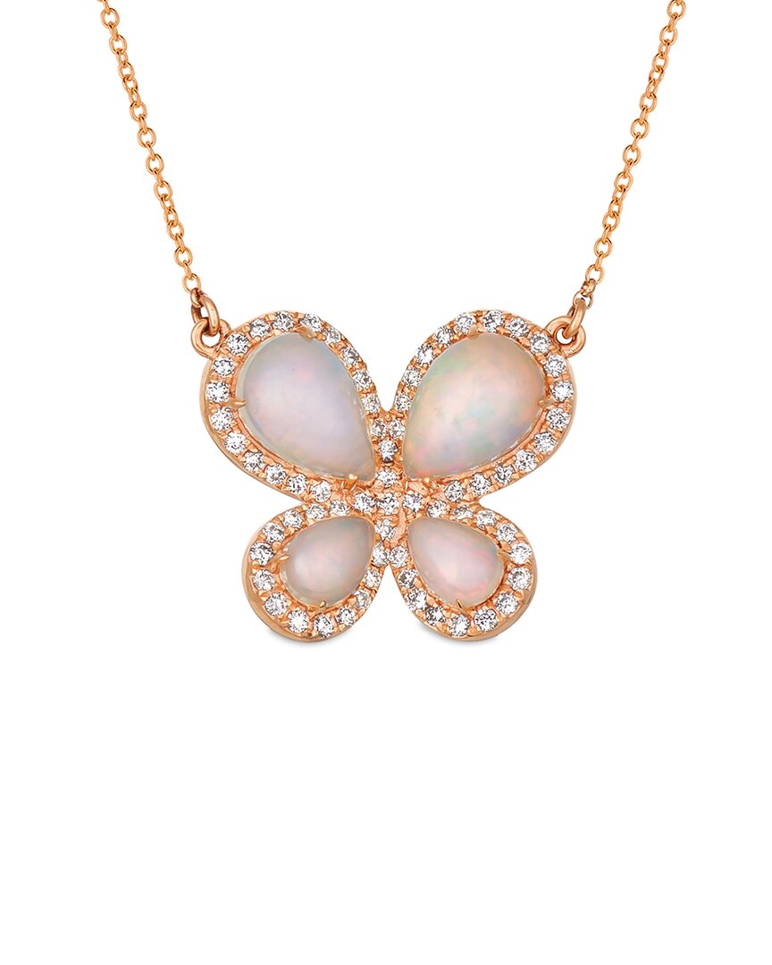 Le Vian 14k Strawberry Gold 2.31 Ct. Tw. Diamond & Opal Necklace
