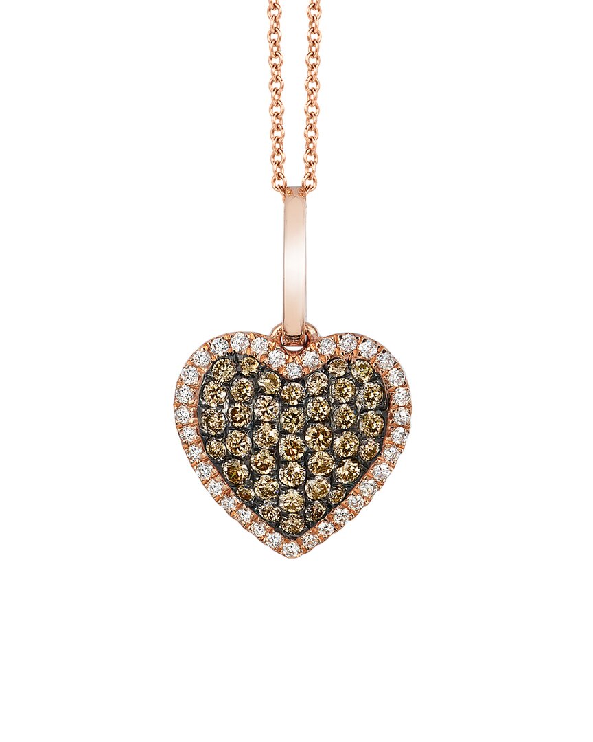 Le Vian Grand Sample Sale 14k Strawberry Gold 0.34 Ct. Tw. Diamond Pendant Necklace
