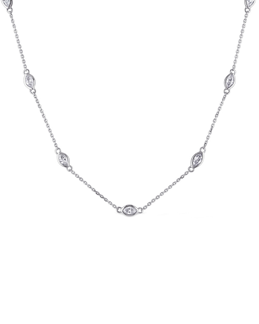 Diamond Select Cuts 14k 0.84 Ct. Tw. Diamond Station Necklace In Multicolor