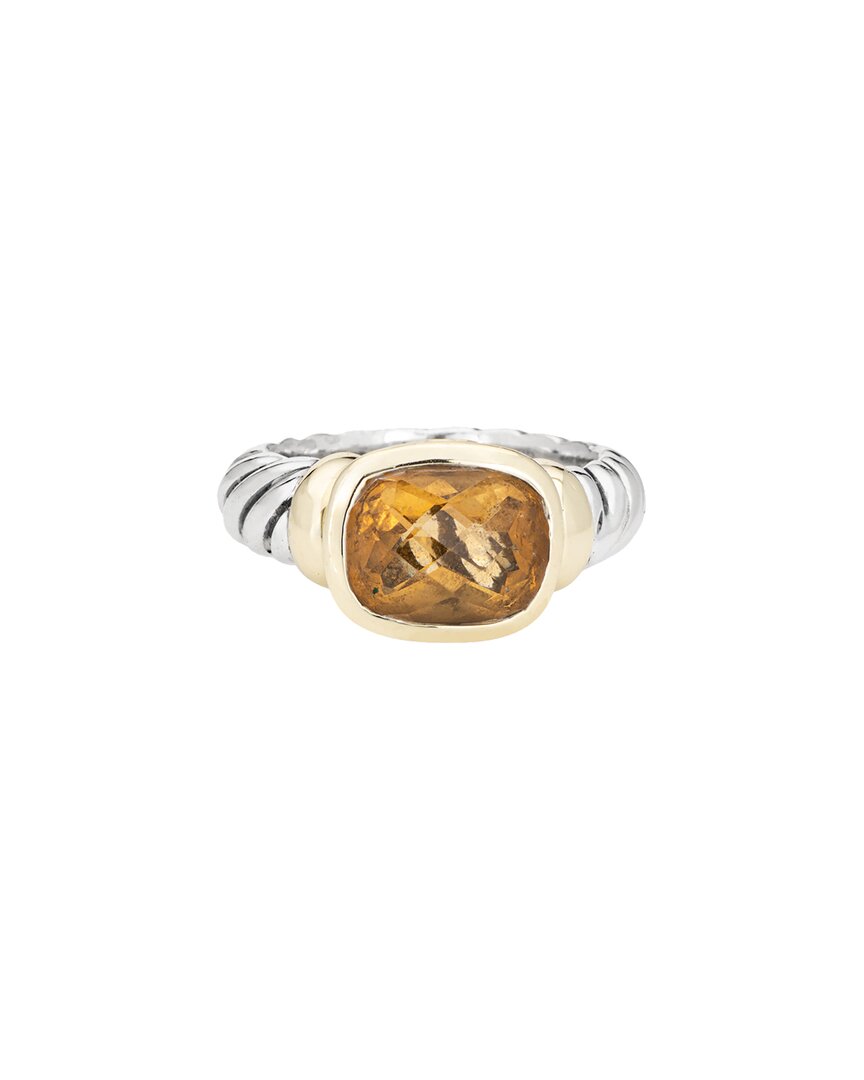 Shop David Yurman Noblesse 14k & Silver Citrine Ring (authentic )