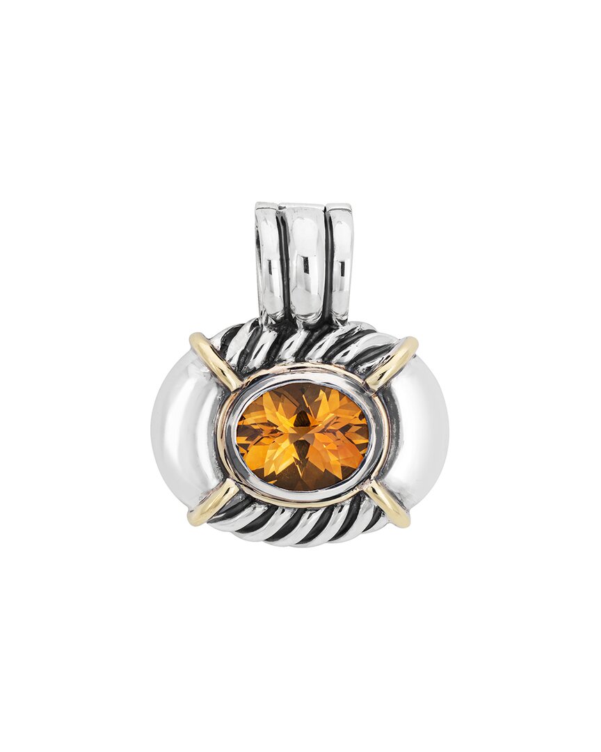 Shop David Yurman Cable Collection 14k & Silver Citrine Enhancer (authentic Pre-  Owned)
