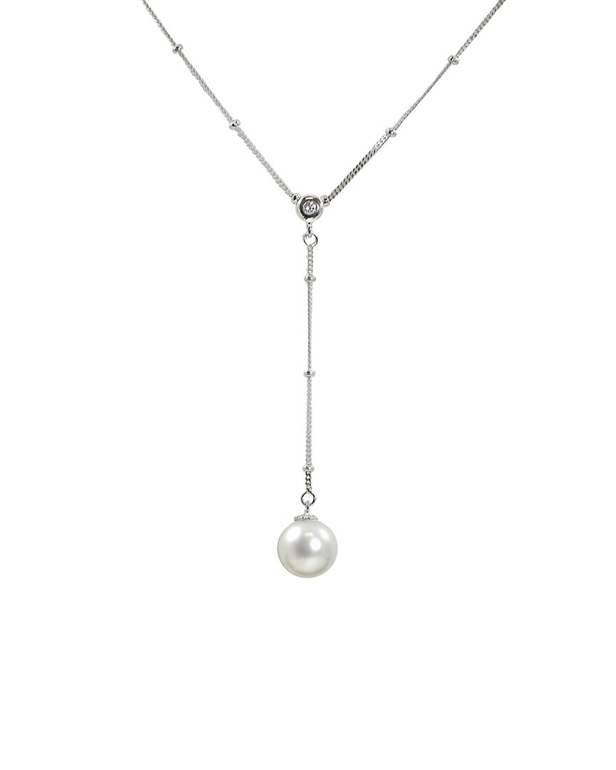 Pearls 14k Diamond 9-9.5mm Freshwater Pearl Necklace