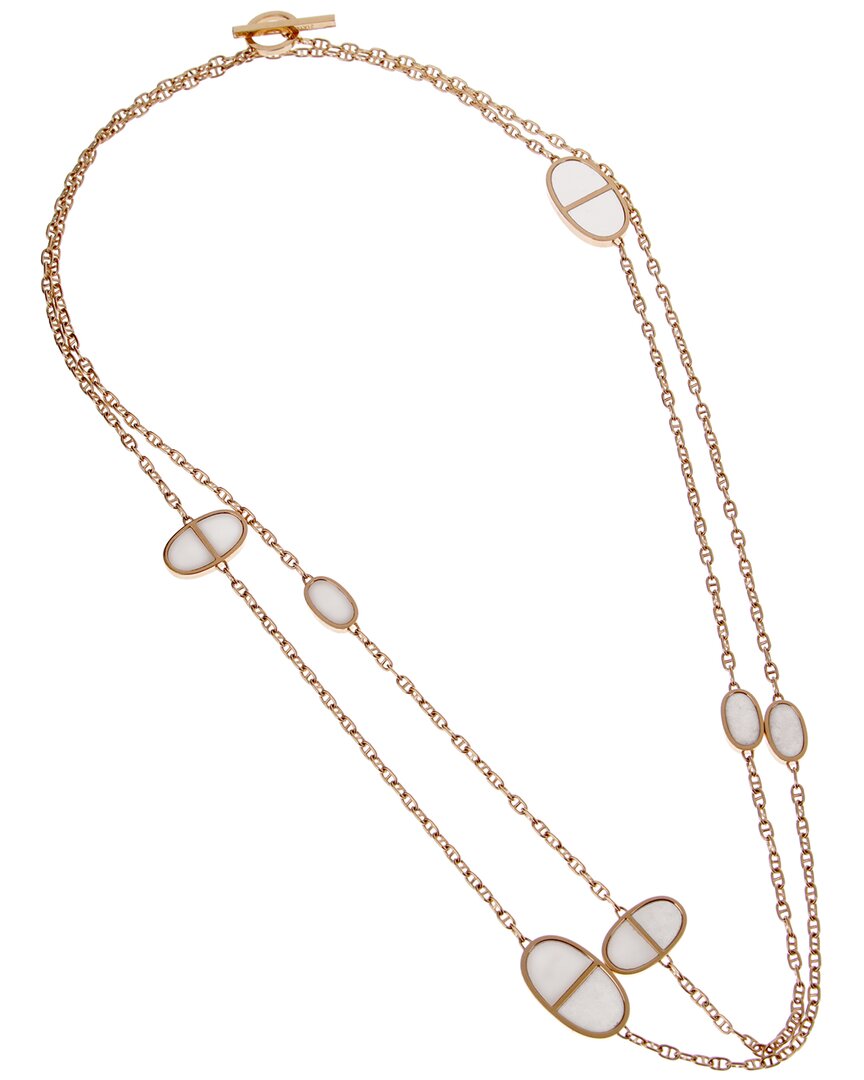 Shop Hermes Hermès 18k Rose Gold Necklace (authentic )