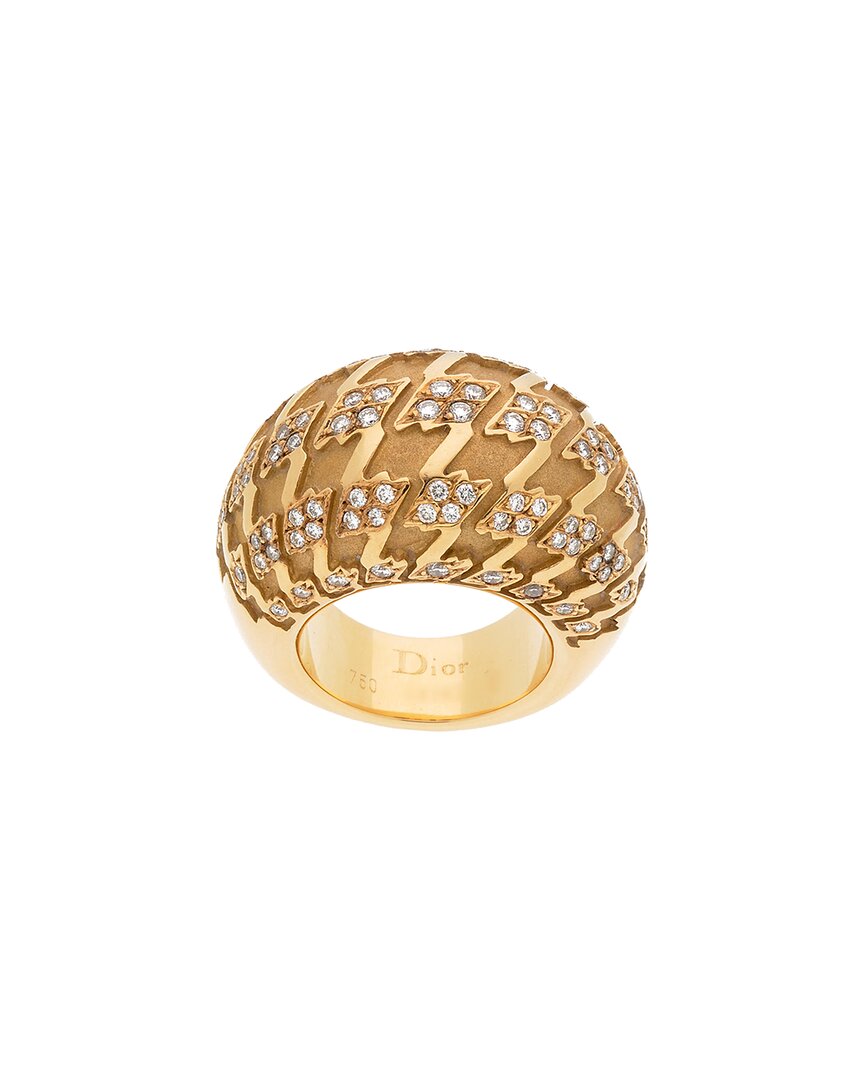 Shop Dior 18k Diamond Ring (authentic )