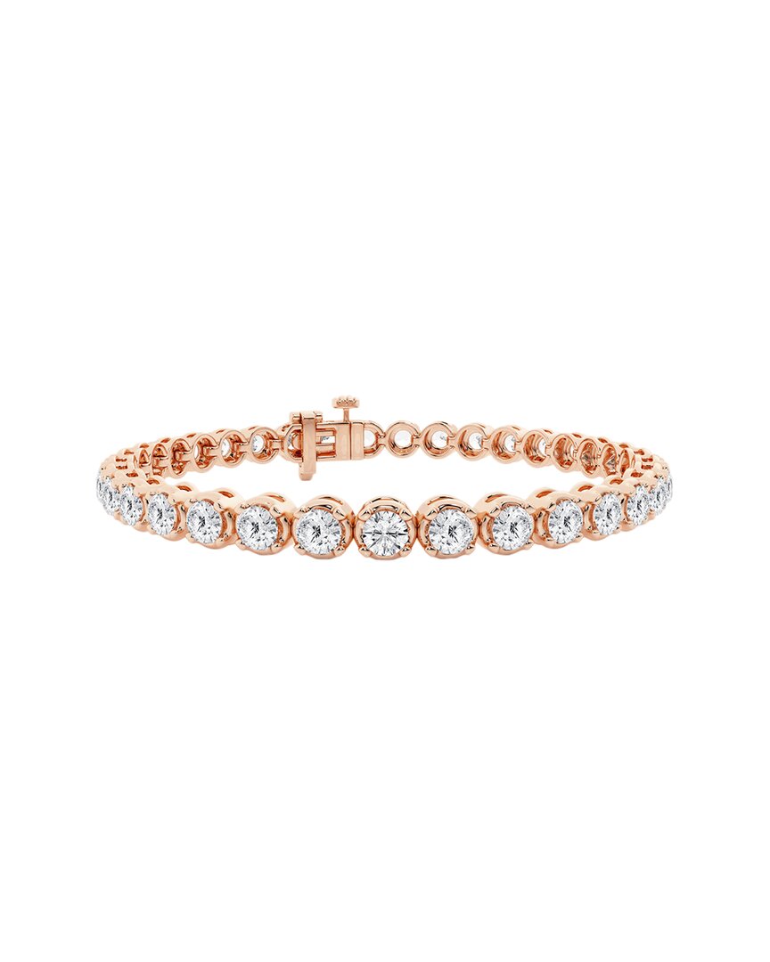 Lab Grown Diamonds 14k Rose Gold 10.03 Ct. Tw. Lab Grown Diamond Bracelet