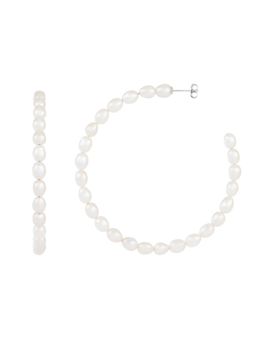 Splendid Pearls Silver 5-5.5mm Pearl Earrings