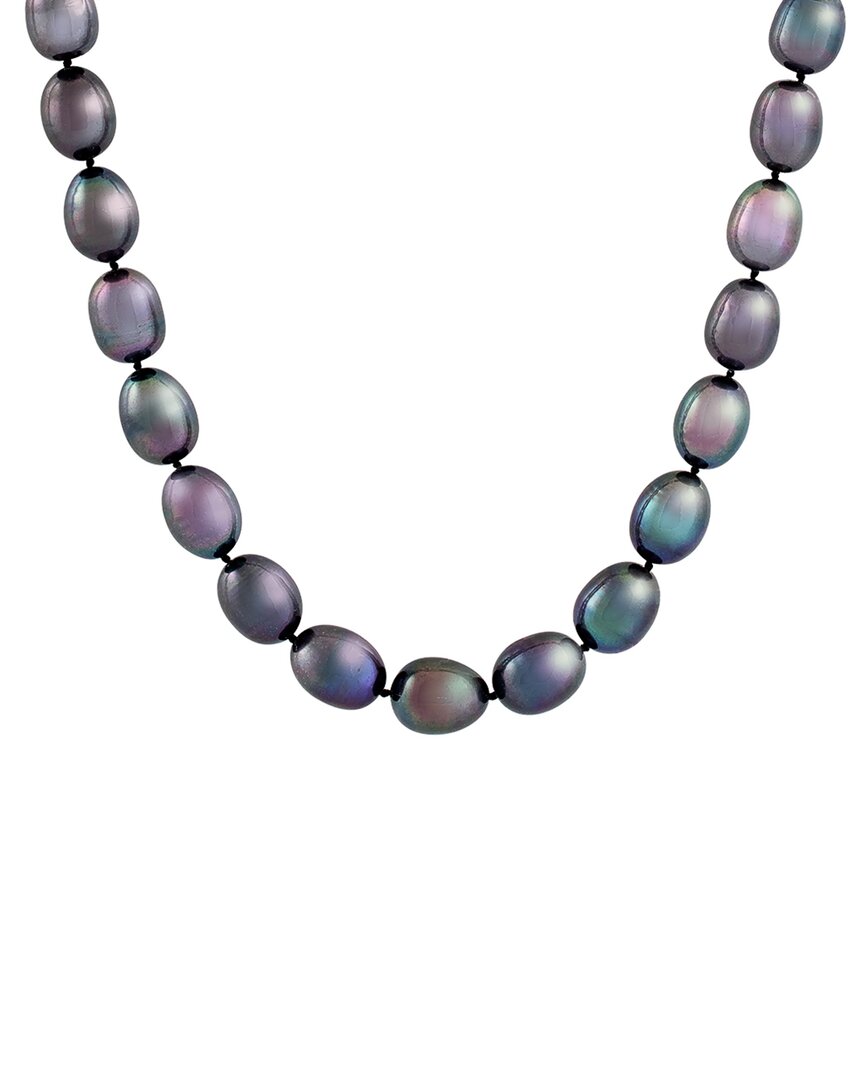 Splendid Pearls 10-11mm Pearl Necklace In Silver