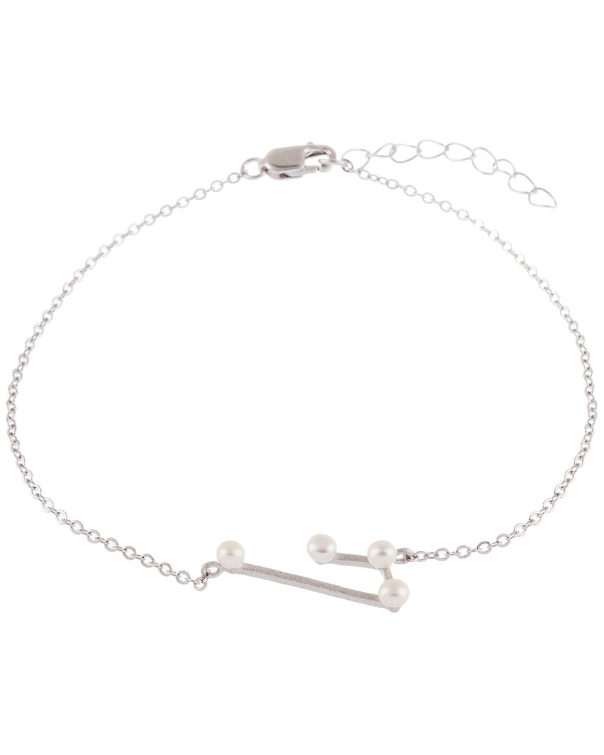 Splendid Pearls Silver 2-3mm Zodiac Pearl Bracelet