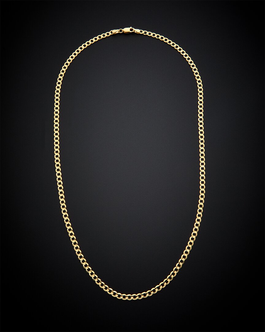 Italian Gold 14k  Miami Curb Chain Necklace