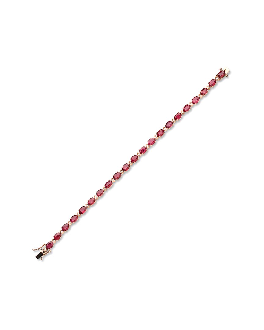 Diana M. Fine Jewelry 18k 10.40 Ct. Tw. Diamond & Ruby Bracelet In Red
