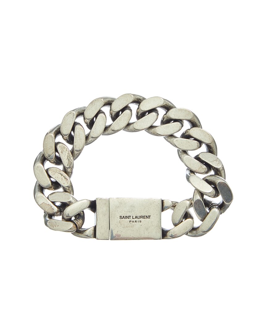 Saint Laurent Chain Bracelet In Metallic