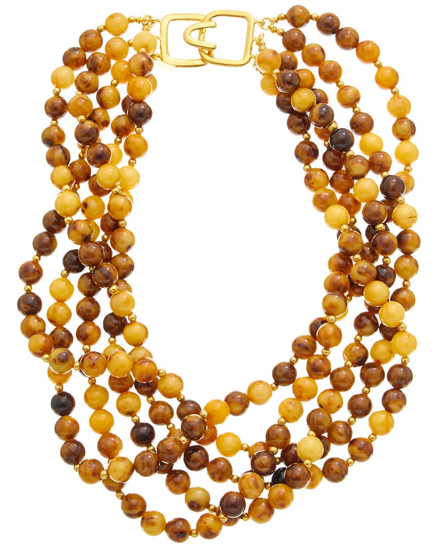 Kenneth Jay Lane 18k Plated Torsade Necklace