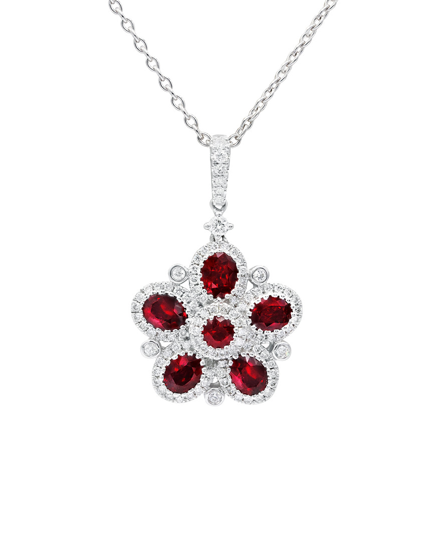 Diana M. Fine Jewelry 18K 1.18 ct. tw. Diamond & Ruby Necklace