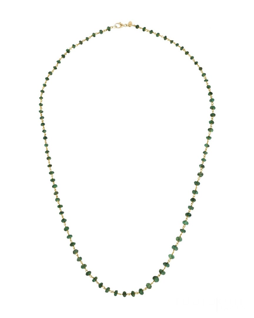 Liv Oliver 18k Plated 17.00 Ct. Tw. Emerald Necklace