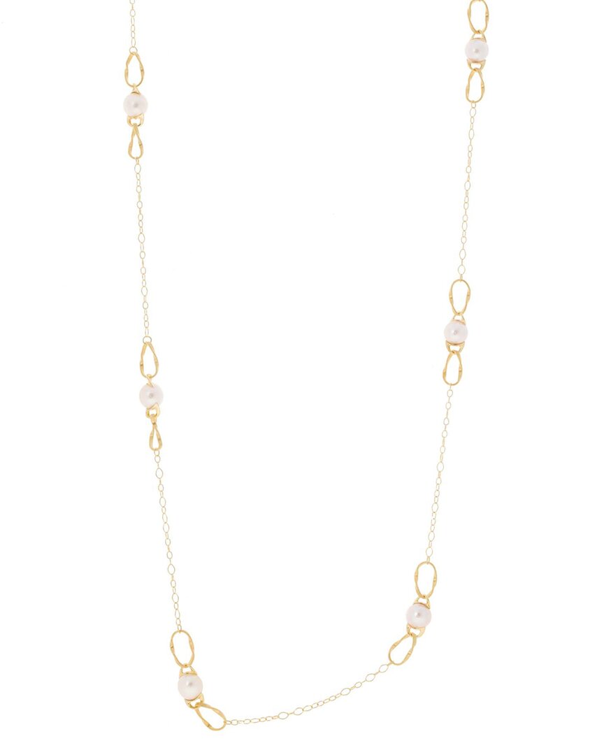 Shop Marco Bicego Marrakech Onde 18k 5-6mm Pearl Necklace