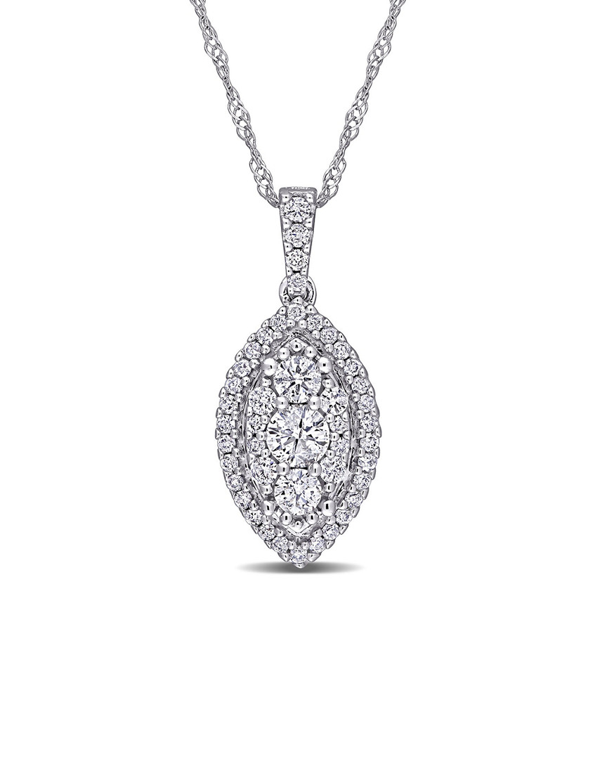 Rina Limor 10k 0.50 Ct. Tw. Diamond Drop Pendant Necklace In Brown