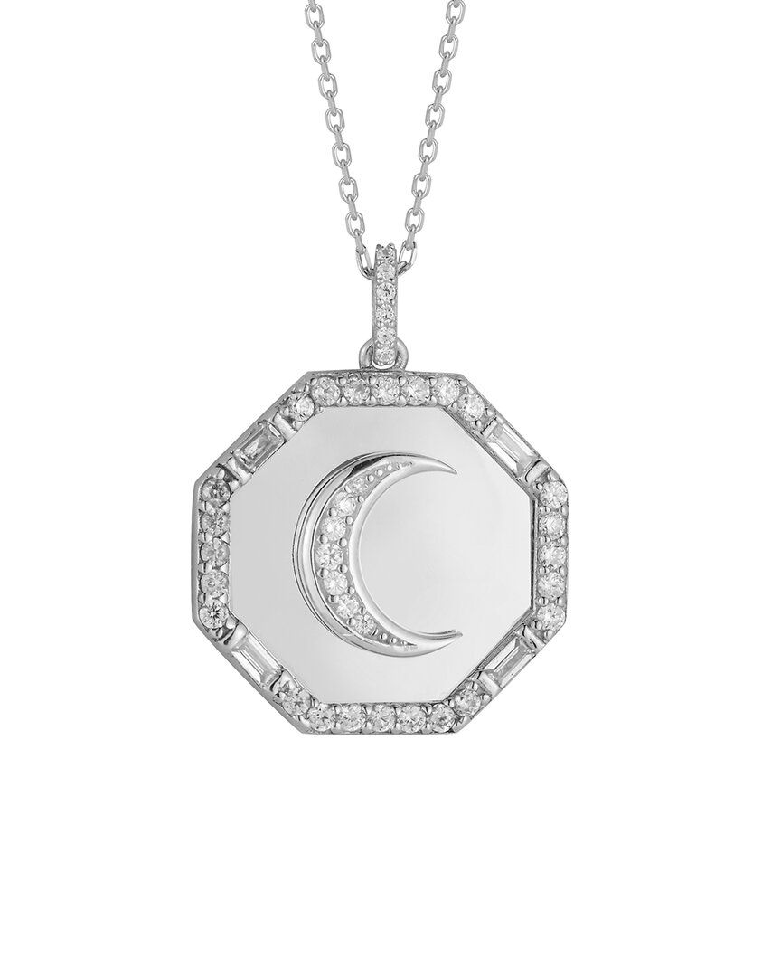 Sphera Milano Silver Cz Moon Pendant