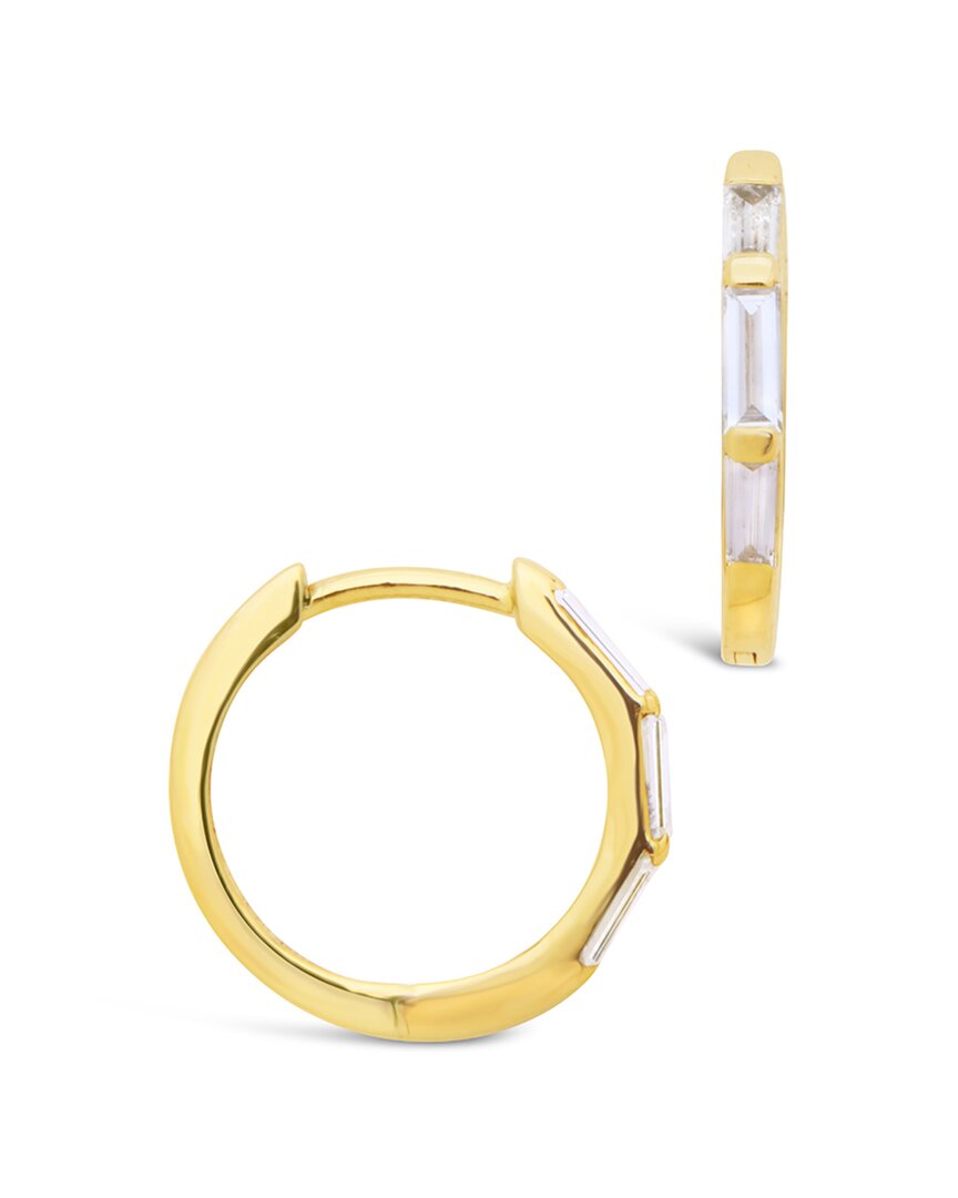 Sf Fine 14k Diamond Micro Hoops