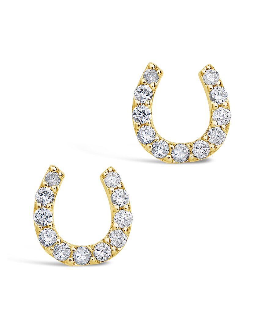 Sf Fine 14k Diamond Horseshoe Studs