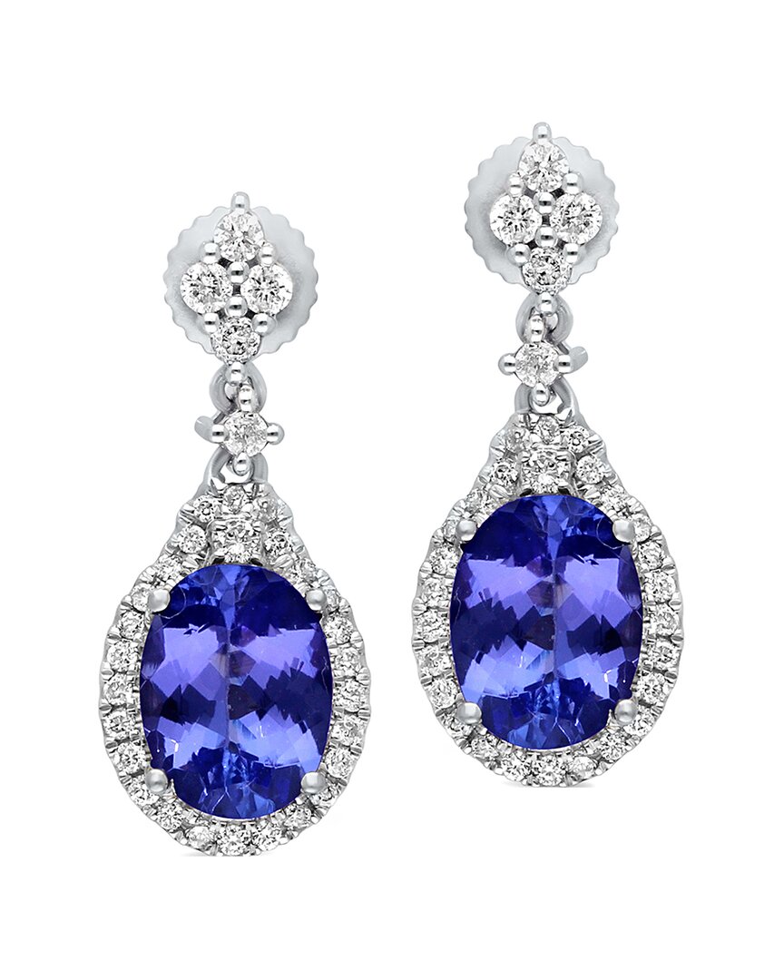 Kallati 14k 2.75 Ct. Tw. Diamond & Tanzanite Earrings