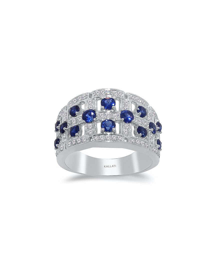 Shop Kallati 14k 0.37 Ct. Tw. Diamond & Blue Sapphire Ring
