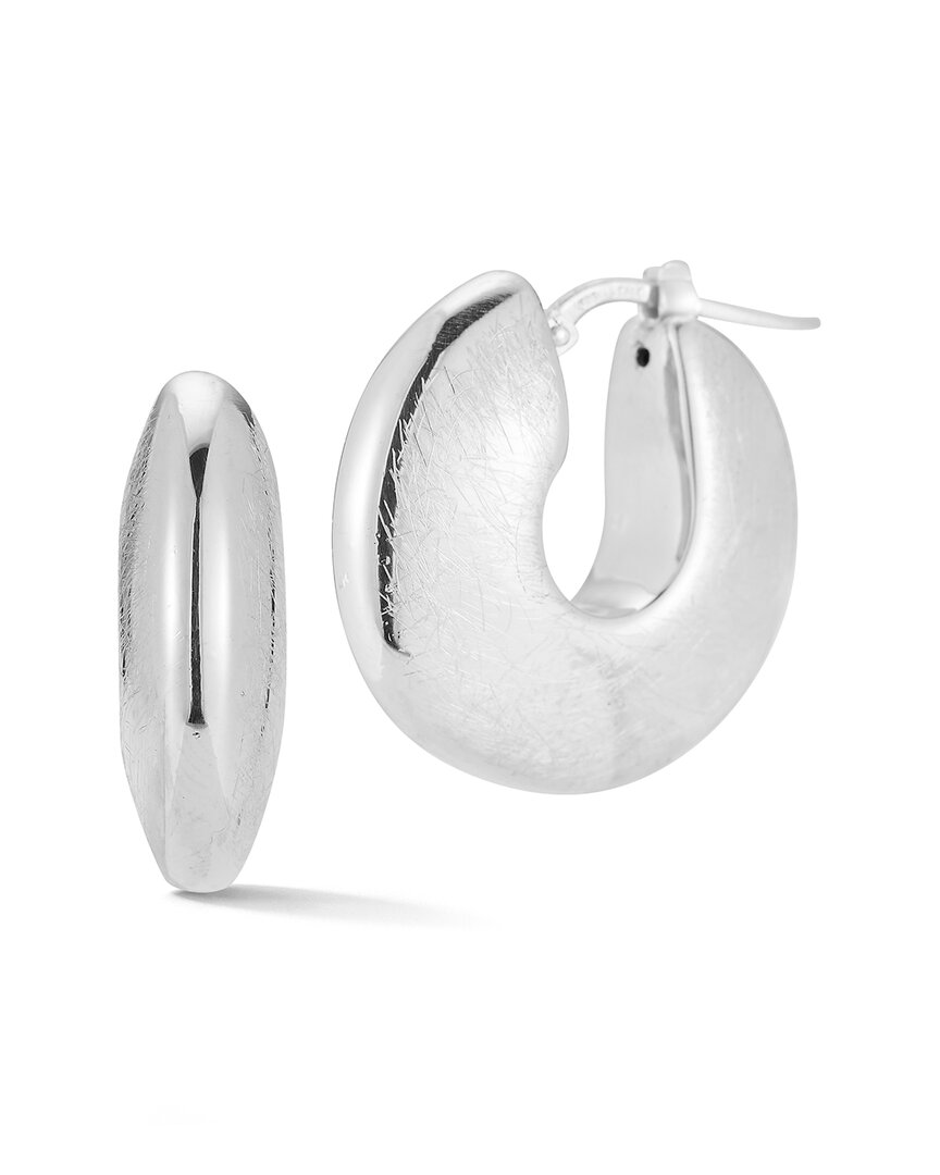 Sphera Milano Silver Hollow Coin Chunky Hoops