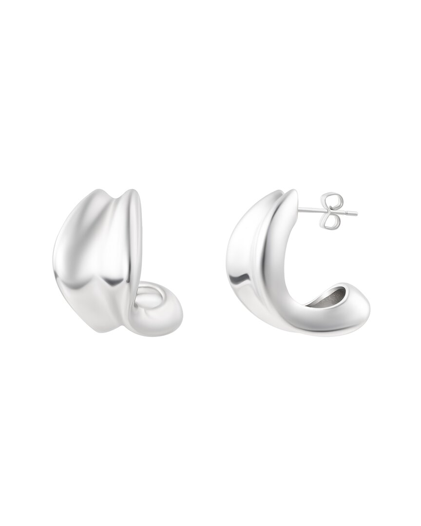Adornia Silver Plated Chunky Hoops