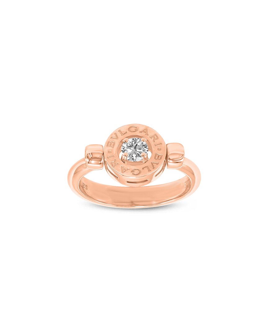 Bulgari 18k Rose Gold 0.10 Ct. Tw. Diamond Ring In Pink