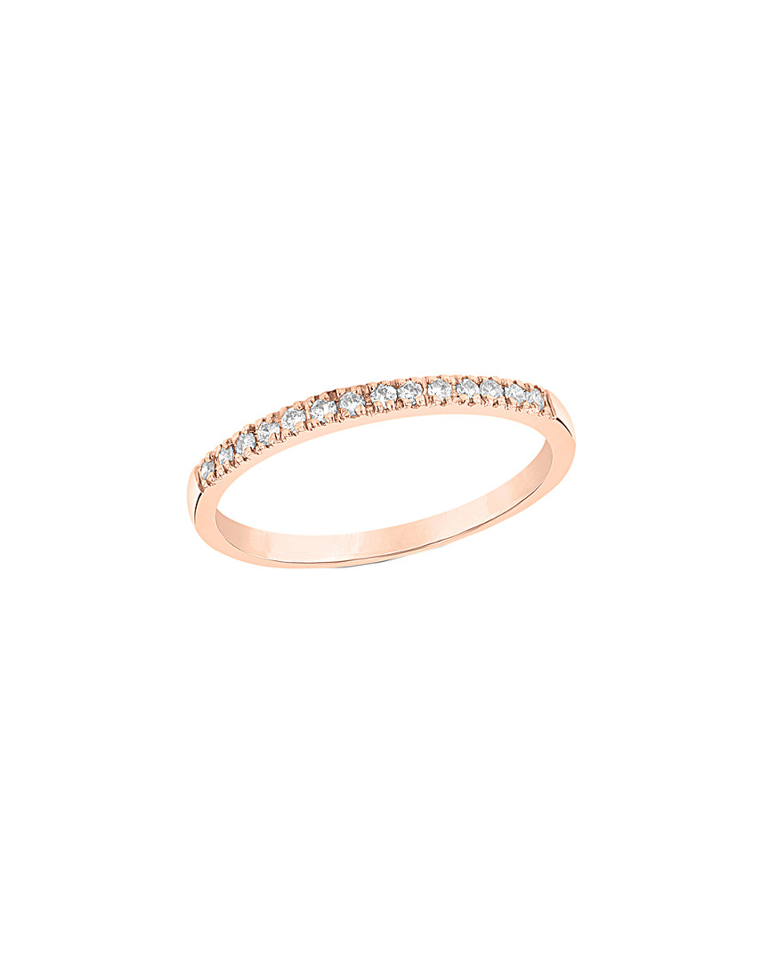 Suzy Levian 14k Rose Gold 0.15 Ct. Tw. Diamond Ring