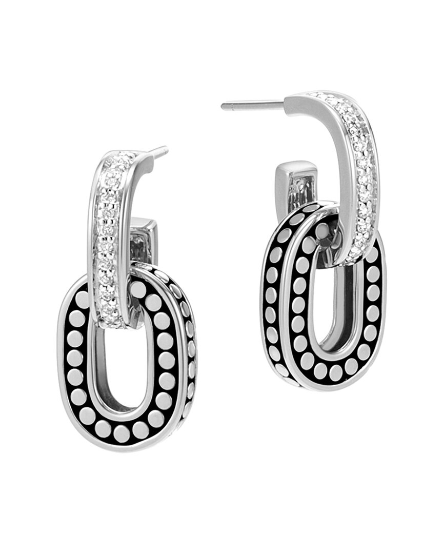 John Hardy Silver 0.25 Ct. Tw. Diamond Dot Earrings