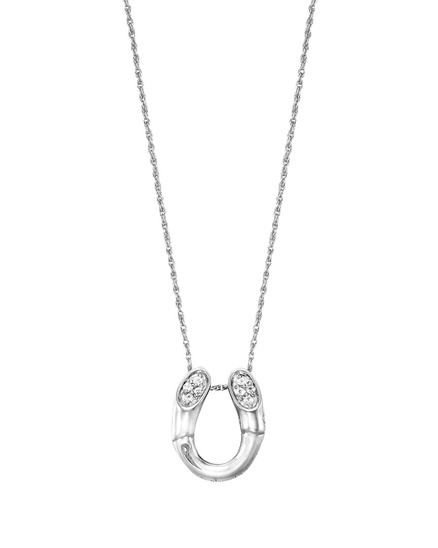 John Hardy Silver Bamboo Necklace In Nocolor