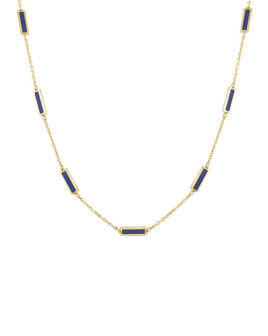 Sabrina Designs 14k Lapis Station Bar Necklace