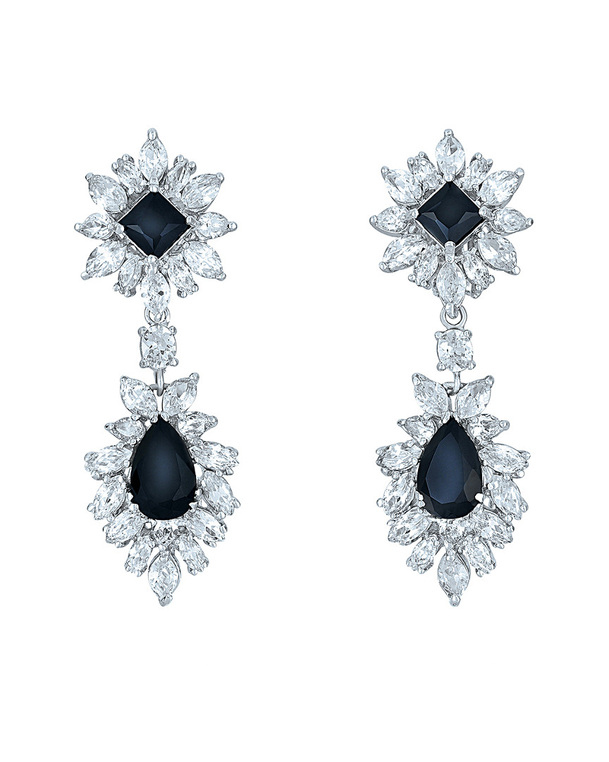 GENEVIVE GENEVIVE SILVER CZ EARRINGS