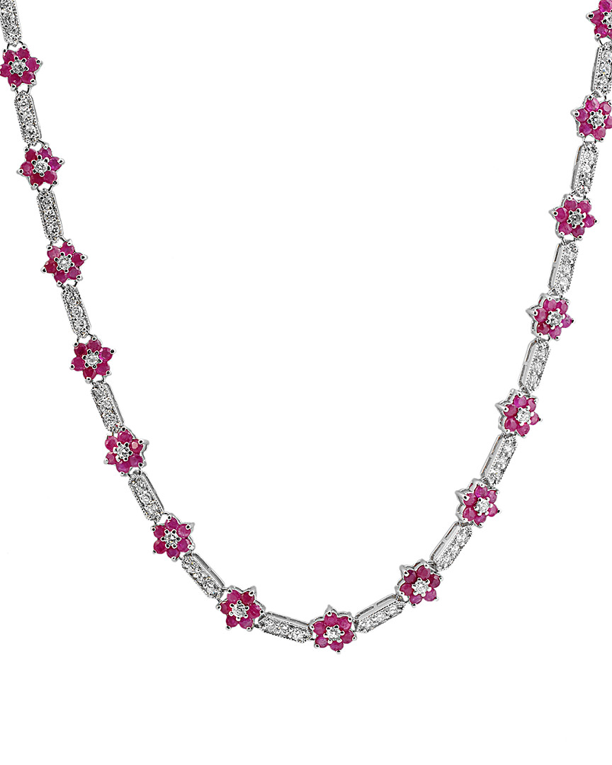 Genevive Silver Cz Necklace
