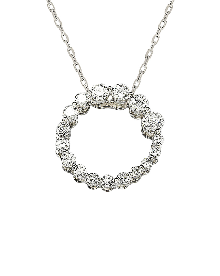 Suzy Levian Cz Jewelry Suzy Levian Silver Cz Circle Journey Necklace