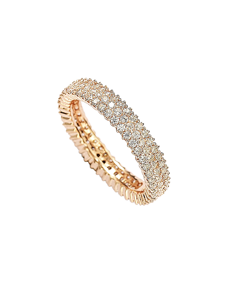 Suzy Levian Cz Jewelry Suzy Levian Rose Plated Cz Eternity Ring