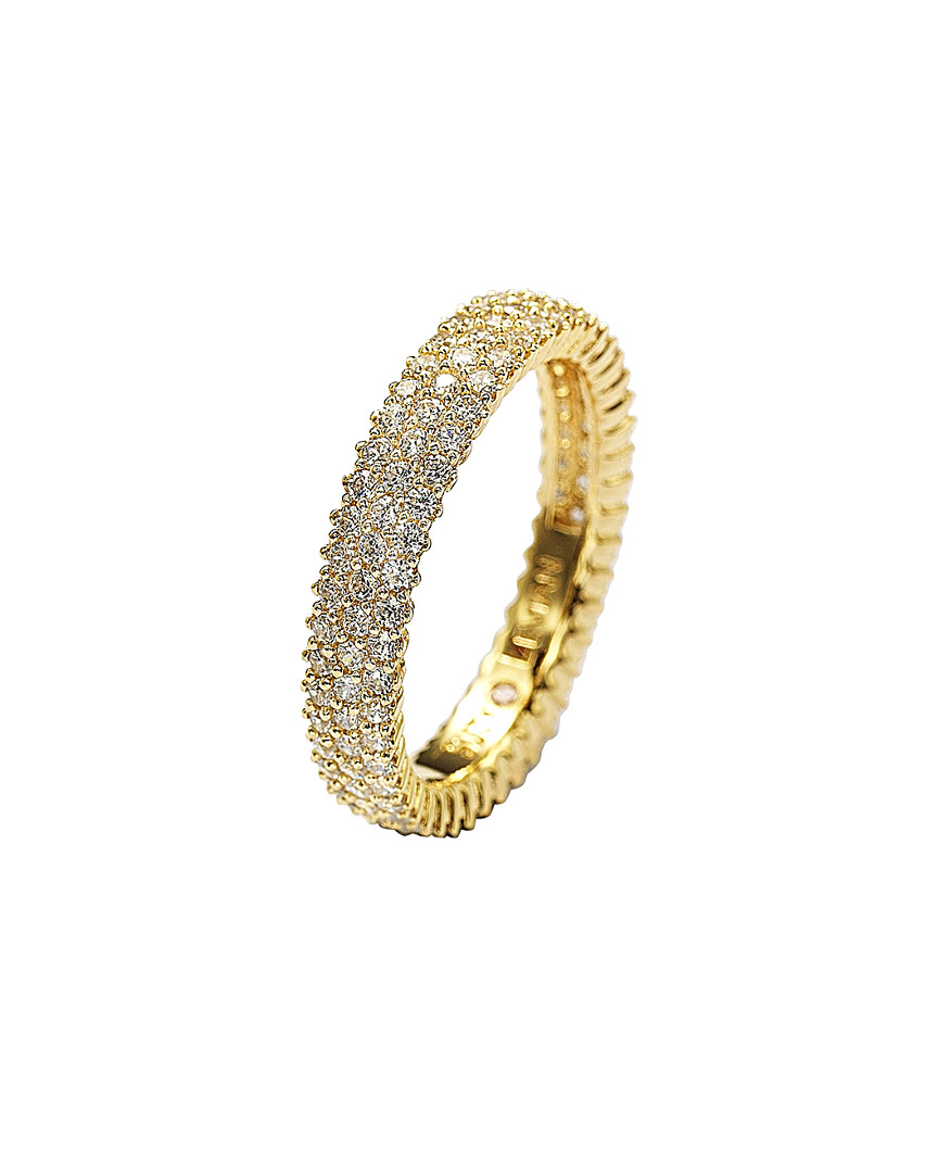 Suzy Levian Gold Plated Cz Eternity Ring