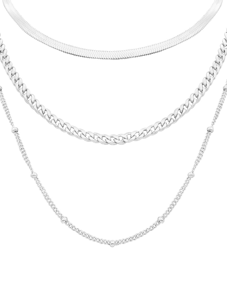 Shop Adornia Stainless Steel Layered Chain Necklace