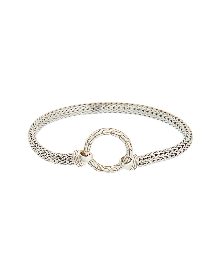 John Hardy Chain Silver Station Bracelet In Metallic