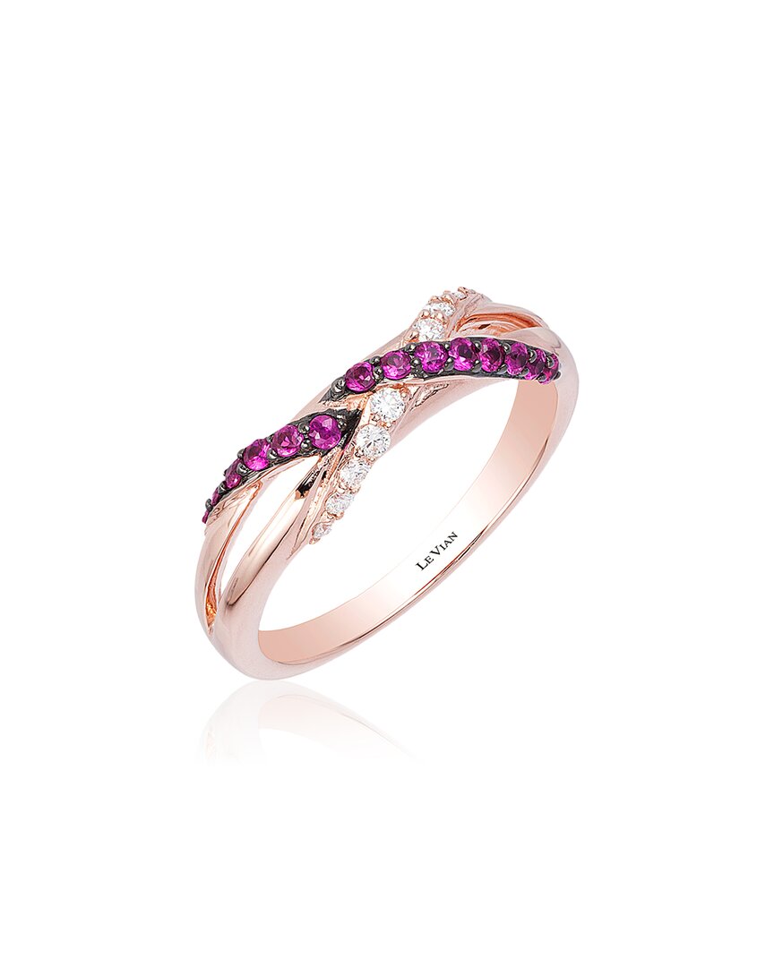 Le Vian ® 14k Strawberry Gold® 0.31 Ct. Tw. Diamond & Ruby Ring