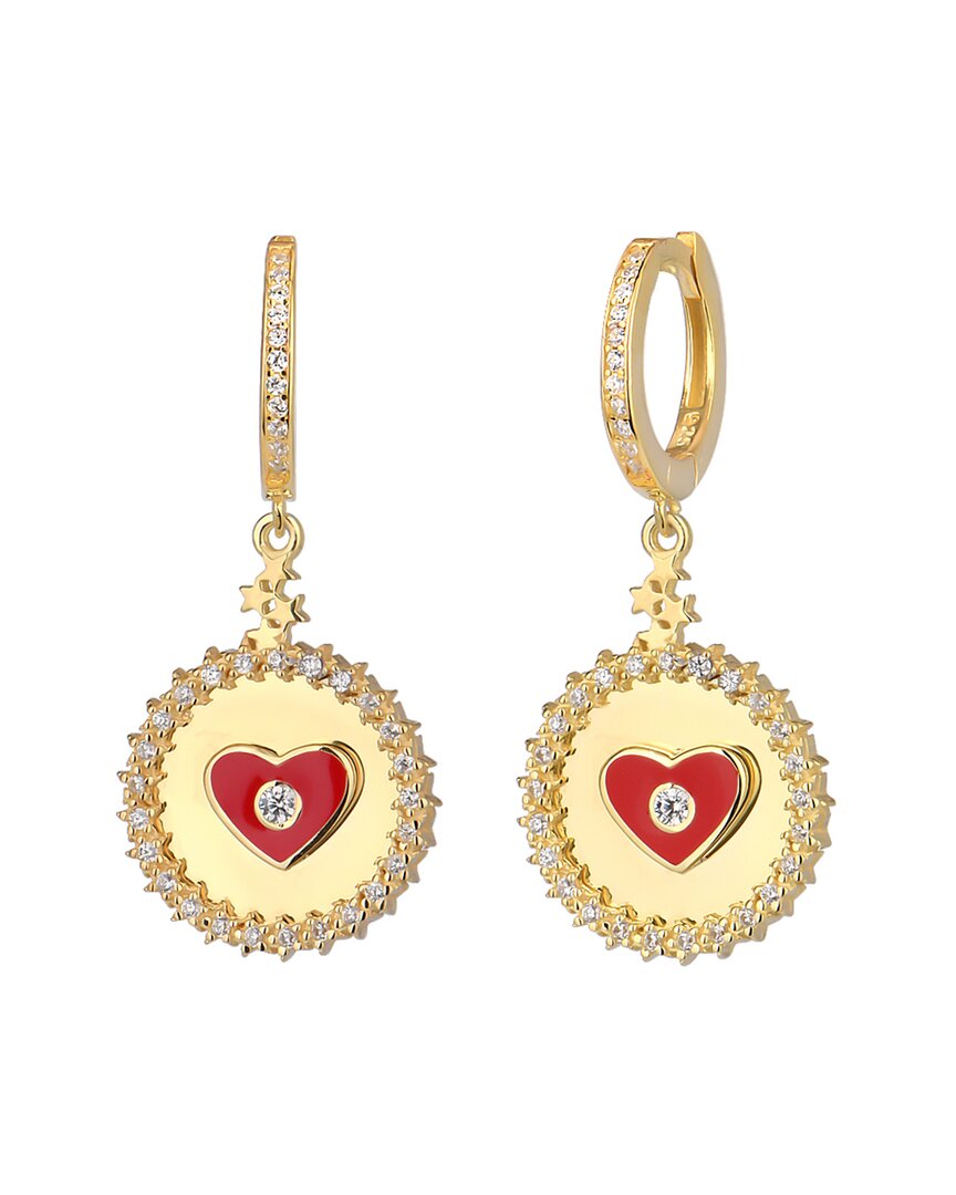 Gabi Rielle Love Is Declared 14k Over Silver Crystal Heart Drop Earrings