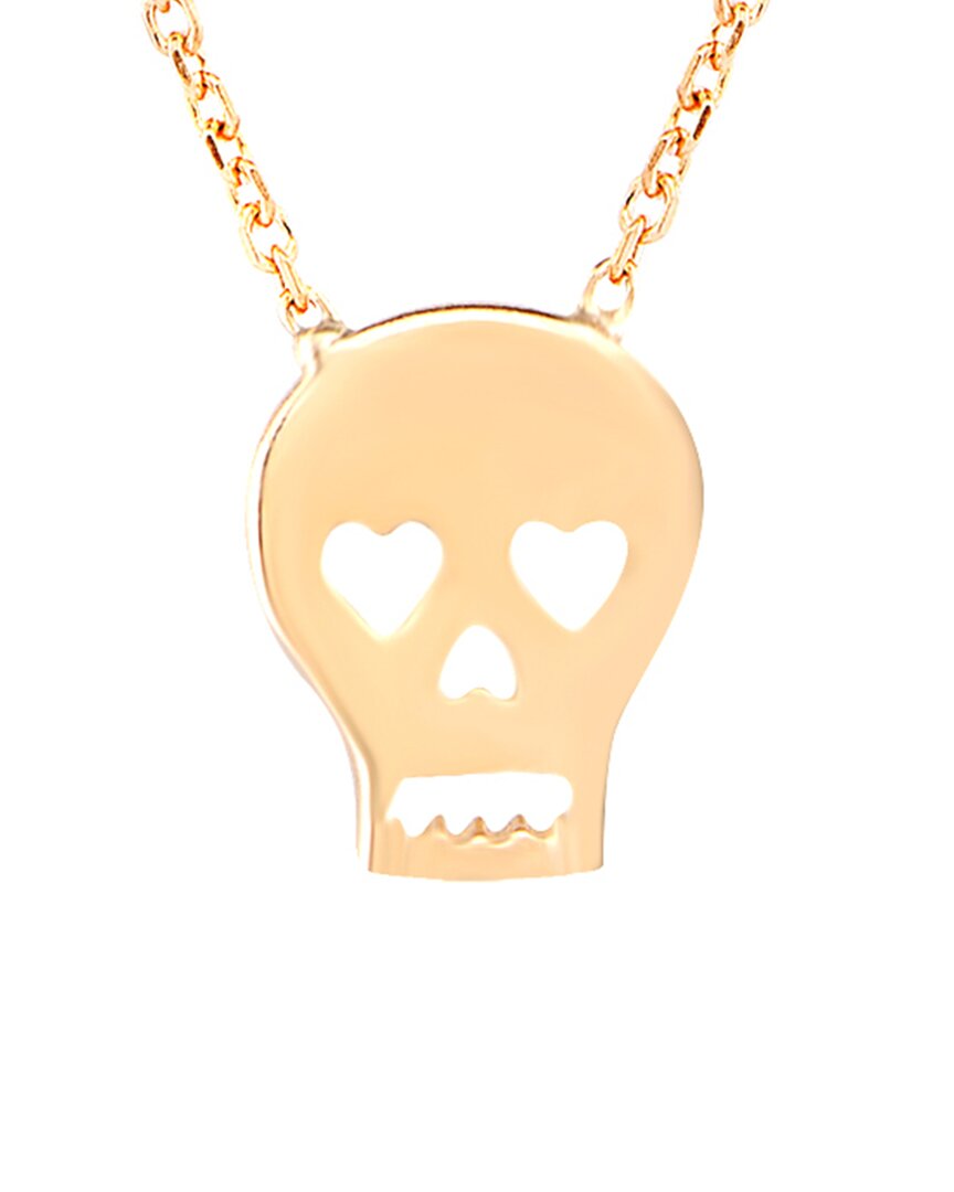 Gabi Rielle Love Is Declared 14k Over Silver Sugar Skull Pendant Necklace