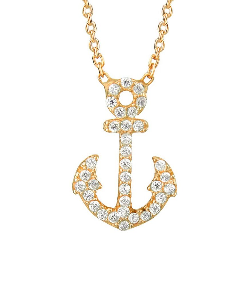 Gabi Rielle Love Is Declared 14k Over Silver Crystal Anchor Necklace