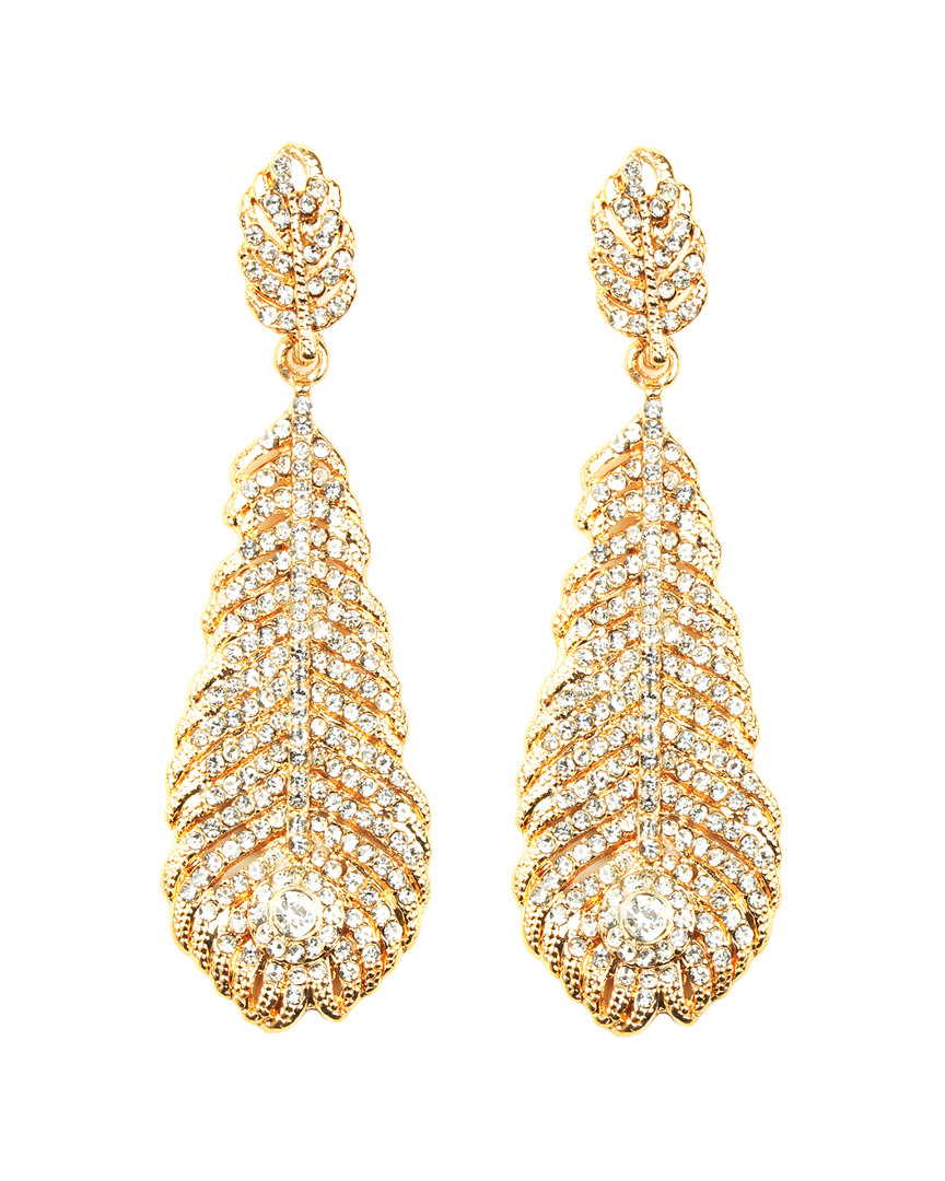 Eye Candy La Golden Feather Earrings